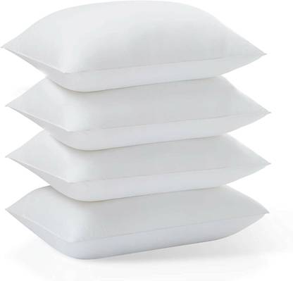 SANJU BROTHER SOFT COTTON WHITE PILLOW Microfibre Solid Sleeping Pillow Pack of 4