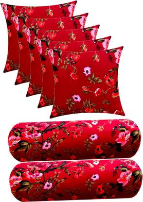 ACTOS Microfibre Bolster Pack of 7 Floral