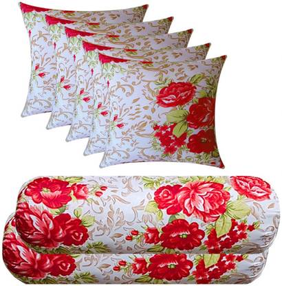 PALVIT Microfibre Bolster Pack of 7 Abstract