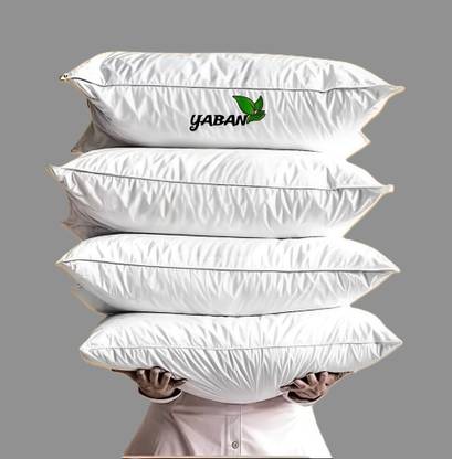 YABAN Cotton Sleeping Pillow Pack of 4 Solid LUXURY