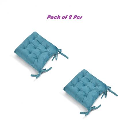 A CUBE LUXURY SOLUTIONS Polyester Fibre Solid Chair Pad Pack of 2