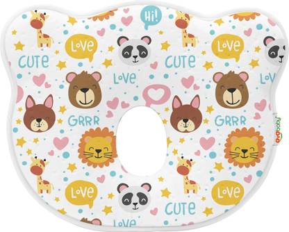 Oyo Baby Memory Foam Baby Pillow Pack of 1 Animals Memory Foam Pillow For Kids For Extra Neck Support