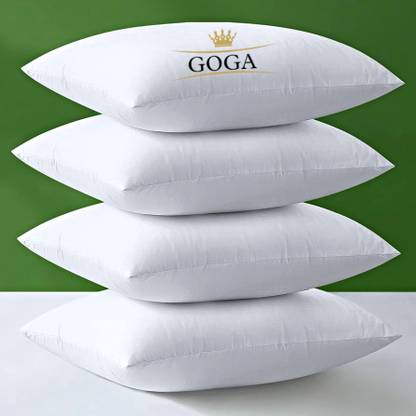 GOGA LUXURY Cotton Solid Sleeping Pillow Pack of 4
