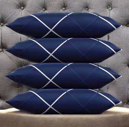 LIPONOS LUXURY Polyester Fibre Solid Sleeping Pillow Pack of 4
