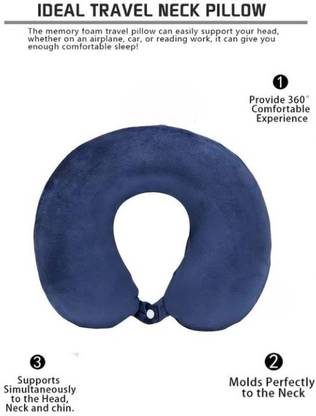 Shipwell Mattress Memory foam travel flight, car, head & neck support pain relief U shape pillow Neck Pillow
