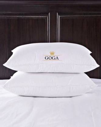 GOGA LUXURY Cotton Solid Sleeping Pillow Pack of 2
