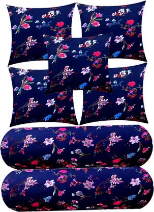 Swikon star Microfibre Sleeping Pillow Pack of 7 Floral