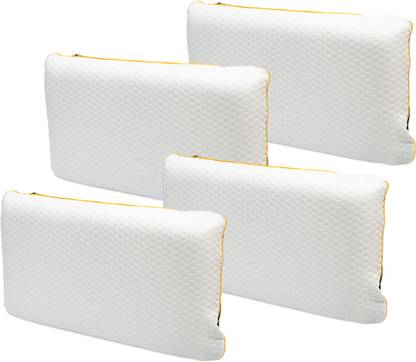 AYKA Memory Foam Pillow Memory Foam Abstract Orthopaedic Pillow Pack of 4
