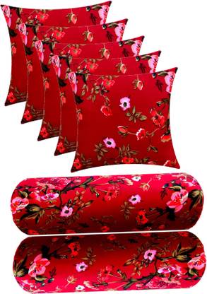 ACTOS Microfibre Bolster Pack of 7 Floral