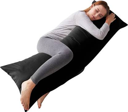 IMSmartMart Large Body Pillow Insert- Breathable Full Body Pillow for Side Sleeper Polyester Fibre Solid Sleeping Pillow Pack of 1