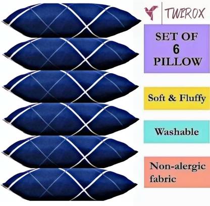 TWIROX Cotton Sleeping Pillow Pack of 6 Solid LUXURY
