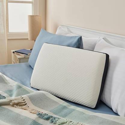 Shipwellmattress Memory Foam, Microfibre Solid Orthopaedic Pillow Pack of 1
