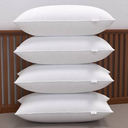 MY ARMOR Height Adjustable Microfiber Pillow for Sleeping, 61x41 cm, Without Cover, Microfibre Solid Sleeping Pillow Pack of 4