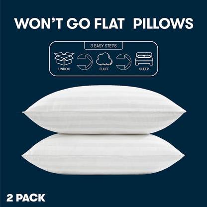 BHEBHA Pillow Set || Comfort And Support Pillow Microfibre Stripes Sleeping Pillow Pack of 2