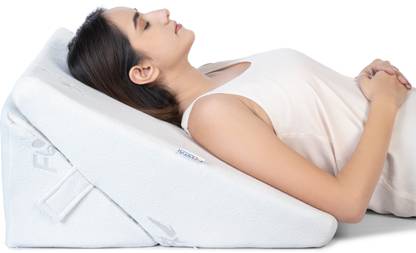 FOVERA Adjustable Memory Foam Bed Wedge Pillow for Legs and Back Support - Acid Reflux, Snoring, Heartburn, Reading - Memory Foam Solid Orthopaedic Pillow Pack of 1