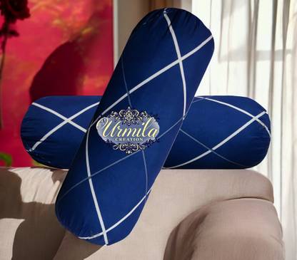 Urmila Creation Round Microfibre Geometric Bolster Pack of 2