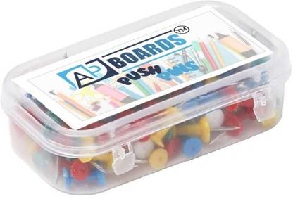 APBOARDS Multi-Color Push Pins – Strong & Sharp Tacks for Home, Office, and Classroom, Metal  Pins