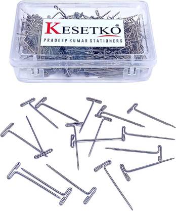 Generic T Shape, Paper Pins, All Pins, in Plastic Reusable Box  Pins