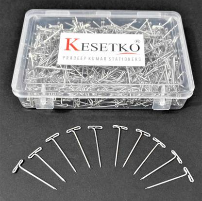 KESETKO Stainless Steel Paper T Pins 500 Peace For Holding Loose Papers, Steel Paper  Pins