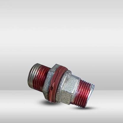 Implemental GI TANK NIPPLE THREADED 2-Way Coupling Pipe Joint (1/2 Inch) 2-Way Coupling Pipe Joint