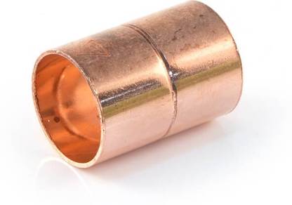 Hardware Copper Pipe Fittings Coupler (18mm) 2 Pcs 2-Way Coupling Pipe Joint