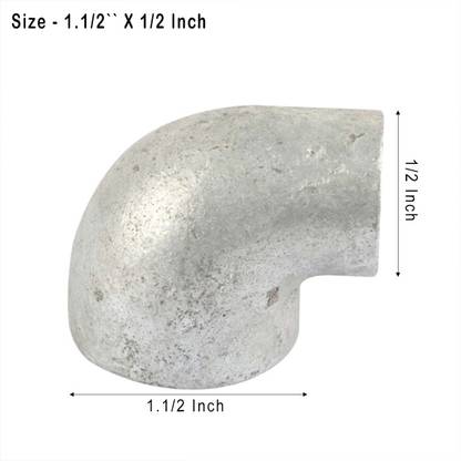 Implemental GI Reducer Elbow For Plumbing Use (1. 1/2" x 1/2") 2-Way Reducer Pipe Joint