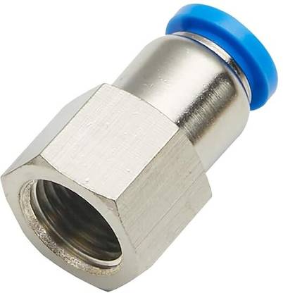 Implemental Pneumatic Fitting Push In female connector 1/4"(Pack of 5) (1/4" x 8 mm) 1-Way Reducer Pipe Joint