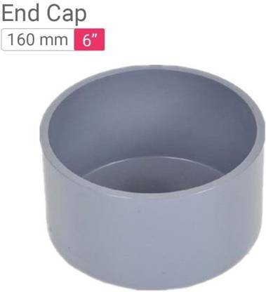 Waterflo 6 Inch ( 160 MM ) PVC Endcap 4Kg For Closing Uses 1-Way Cap Pipe Joint