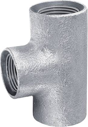 Implemental G.I Reducer Tee For Pipe Fitting (2" X 1.1/2 INCH) 3-Way Tee Pipe Joint