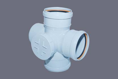 AAJAY CROSS DOOR TEE SWR 110MM RF 3-Way Tee Pipe Joint