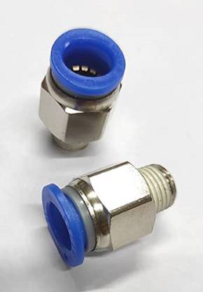 CRAFTSFY 12mm 1/4 Thread Pneumatic Push Quick Connect Fittings Air Line Connector Pneumat 1-Way Reducer Pipe Joint