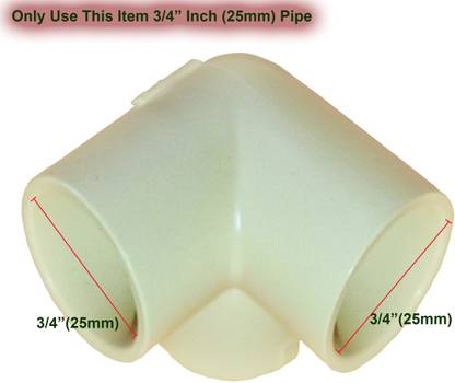 DEHRAN CPVC Three Way Elbow 3/4" Inchi(20MM) Pipe Connector Fitting For Water Line 3-Way 90 Degree Elbow Pipe Joint