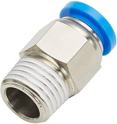 Sauran PNEUMATIC ONE TOUCH PUSH FITTING CONNECTOR (15, 8MM × 1/8" MALE THREAD (1 SOOT) 2-Way Coupling Pipe Joint