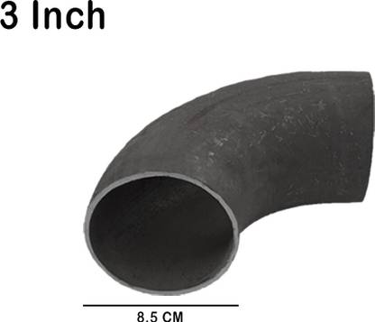 Implemental MS Short Bend Pipe Fitting (3 INCH X 1 PCS) 2-Way 45 Degree Elbow Pipe Joint