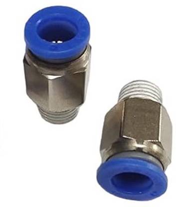 DLEIN 10mm 1/4 Thread Pneumatic Push Quick Connect Fittings Air Line Connector Pneumat 1-Way Union Pipe Joint