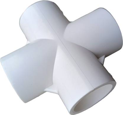 DMAKS Four WAY 4-Way Cross Pipe Joint (Pack of 10) 4-Way Cross Pipe Joint