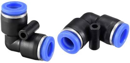 DLEIN 8mm L Elbow Push To Connect Union Pneumatic Connector Air Pipe LineQuick Fitting 2-Way 90 Degree Elbow Pipe Joint