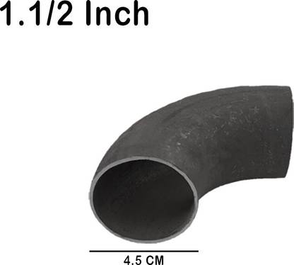 Implemental MS Short Bend Pipe Fitting (1.1/2 INCH X 5 PCS) 2-Way 45 Degree Elbow Pipe Joint