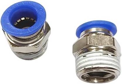 DLEIN 3/8"X12MM OD Pneumatic Push Type Male Connector Push inJoint Pneumatic Connector 1-Way Reducer Pipe Joint
