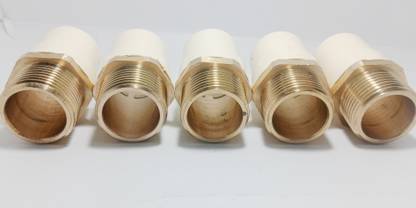 Cpvc 3/4 inch HEXA Brass MTA 20mm pack of 5 pcs 2-Way Head Plug Pipe Joint