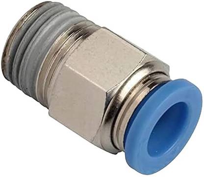 Implemental 3/8" Male Connector Air Push Type Pneumatic Fittings (Pack of 5pcs) (3/8" X 6mm) 1-Way Cap Pipe Joint
