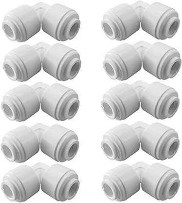 KFILTER 1/4 RO Tubing Elbow Connector 90 degree 1/4 Water Line Fittings 2-Way 90 Degree Elbow Pipe Joint