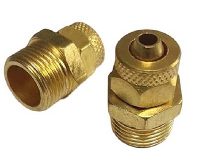 DLEIN 3/8"X8MM brass Pneumatic PushTubing Connector Pneumatic Connector Quick Fittings 1-Way Reducer Pipe Joint