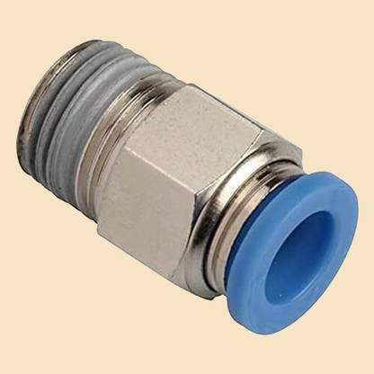 Implemental 1/2" Male Connector Air Push Type Pneumatic Fittings(Pack of 5pcs)(1/2" x 16mm) 1-Way Cap Pipe Joint