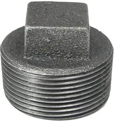 Implemental MS Male Plug Pipe Fitting Threaded BSP Pipe Fitting (1/4 INCH x 5 Pcs) 1-Way Head Plug Pipe Joint