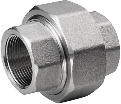 Implemental SS Union Pipe Fitting (1 inch) 2-Way Union Pipe Joint