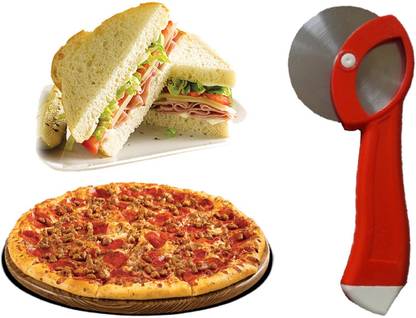 KUBER INDUSTRIES Sandwich/Burger/Slicer/Multipurpose set of 1 Pcs (Code-PZ08) Wheel Pizza Cutter