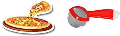 Erialia Plastic Handle Crystal Wheel Pizza cutter Wheel Pizza Cutter Rolling Pizza Cutter