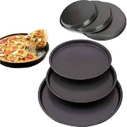 Agatsya Enterprise CARBON STEEL PIZZA BAKING PAN - SET OF 3 Pizza Maker