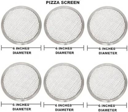 Peppa world DKPJ 6 Pieces of Aluminium Pizza screen jali in 6 Inches for making Pizza & multipurposes Pizza Maker